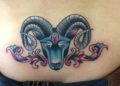 Aries Tattoo Ram For Females on Lower Back