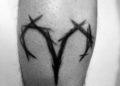Aries Tattoo Symbol For Men on Leg