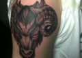 Aries Tattoo on Upper Arm For Men