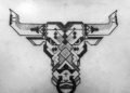 Best Geometric Taurus Tattoo For Men on Chest