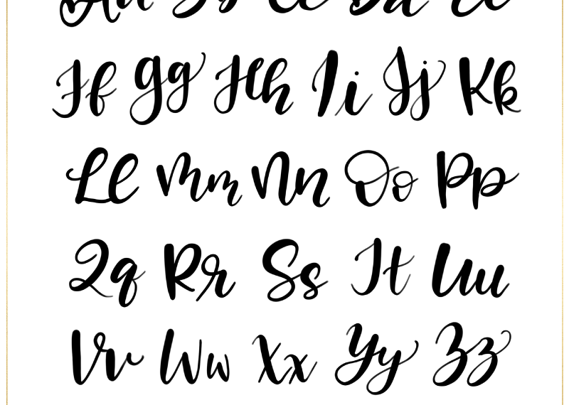 13 Calligraphy Letters Easy For Beginner - Visual Arts Ideas