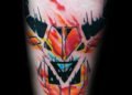 Colorful Taurus Tattoo For Men