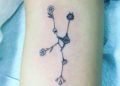 Constellation Flower Taurus Tattoo For Women on Inner Bicep