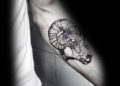 Cool Aries Tattoo Design For Men on Arm
