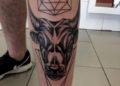 Cool Taurus Tattoo For Men on Leg