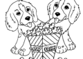 Couple Dog Coloring Pages