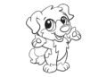 Dog Coloring Pages of Baby Dog