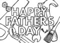 Fathers Day Coloring Pages with Some Tools Image