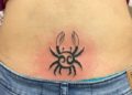 Funny Lower Back Tattoo Ideas of Crab For Women