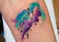 Gemini Tattoo Constellation For Women with Watercolor