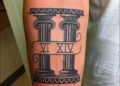 Gemini Tattoo Design For Men of Roman Number