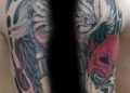 Gemini Tattoo Devil Design For Men on Half Sleeve