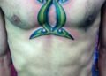 Gemini Tattoo Symbol For Men on Chest