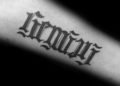 Gemini Tattoo Writing Design For Men on Forearm