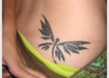 Lower Back Tattoo Design For Women of Dragonfly