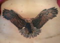 Lower Back Tattoo Design of Eagle For Women