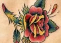 Lower Back Tattoo of Rose Flower For Women