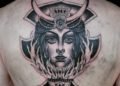 Mysterious Taurus Tattoo For Men on Back