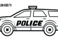 Police Car Coloring Pages For Kids