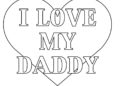 Simple Fathers Day Coloring Pages I love My Dad