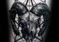 Skull Aries Tattoo For Men