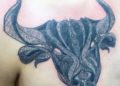 Taurus Tattoo Bull For Men on Chest