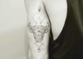 Taurus Tattoo For Men of Geometric Bulls Head