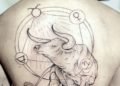 Taurus Tattoo For Men on Back