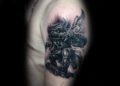 Taurus Tattoo For Men on Bull Warrior Design on Arm