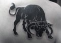 Taurus Tattoo For Men on Shoulder