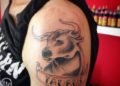 Taurus Tattoo For Men on Upper Arm