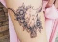 Taurus Tattoo Skull For Women on Forearm