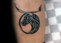 Taurus Tattoo Tribal For Men on Forearm