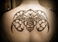 Tribal Aries Tattoo For Men on Back