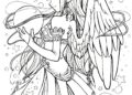 Anime Girl Coloring Pages Angel