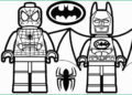 Batman and Spiderman Lego Coloring Pages