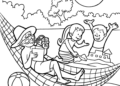 Beach Coloring Pages Holiday