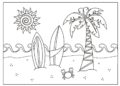 Beach Coloring Pages Image