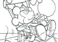Beach Coloring Pages of Mickey