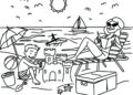 Beach Coloring Pages of Relax on The Beach