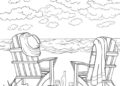 Beach Coloring Pages of Seashore
