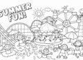 Beach Coloring Pages of Summer Holiday