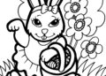 Bunny Coloring Pages Pictures in Grass
