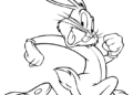 Bunny Coloring Pages Run Images