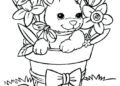 Bunny Coloring Pages in Bucket