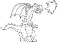 Dragon Coloring Pages Spitting Fire