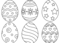 Easter Coloring Pages of Various Easter Eggs Pattern