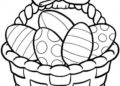 Easter Egg Coloring Pages in Basket