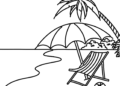 Easy Beach Coloring Pages For Kids