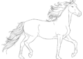 Easy Horse Coloring Pages Images